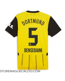 Borussia Dortmund Ramy Bensebaini #5 Maglia Gara Casa Repliche 2024-25 Maniche Corte Borussia Dortmund Ramy Bensebaini #5 Maglia Gara Casa Repliche 2024-25 Maniche Corte